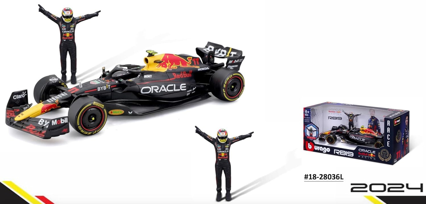 BBURAGO - 1/24 SCALE DIECAST MODEL COMPATIBLE WITH RED BULL RACING RB19