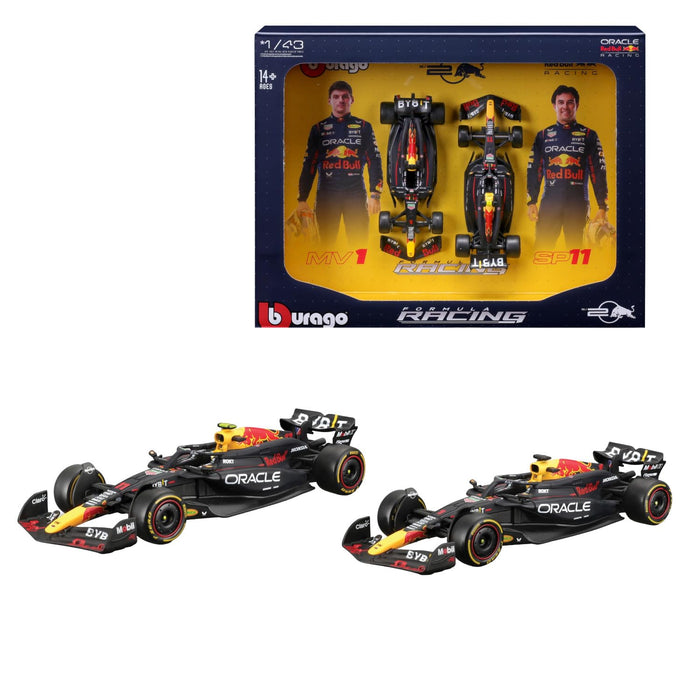 BBURAGO FERRARI FORMULA RACING RB20 # MV1&SP11 1/43 DIECAST 18-38099(2Pc)