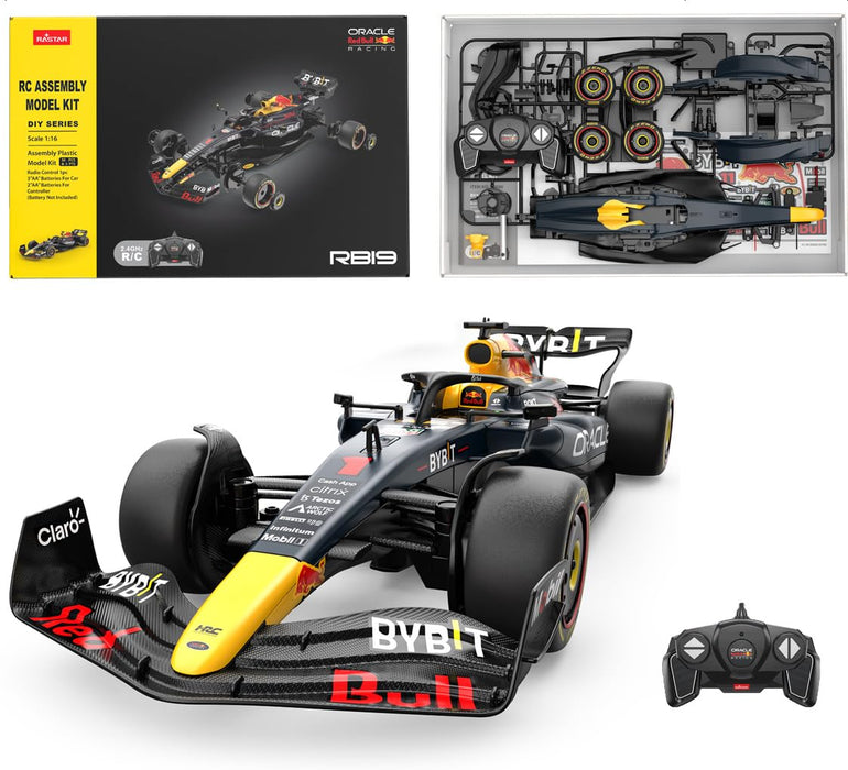 RASTAR 92600 1/16 ORACLE RED BULL RB19 RACING RC CAR BUILDING ASSEMBLY PLASTIC MODEL KIT (50 PCS & 5 PTS)