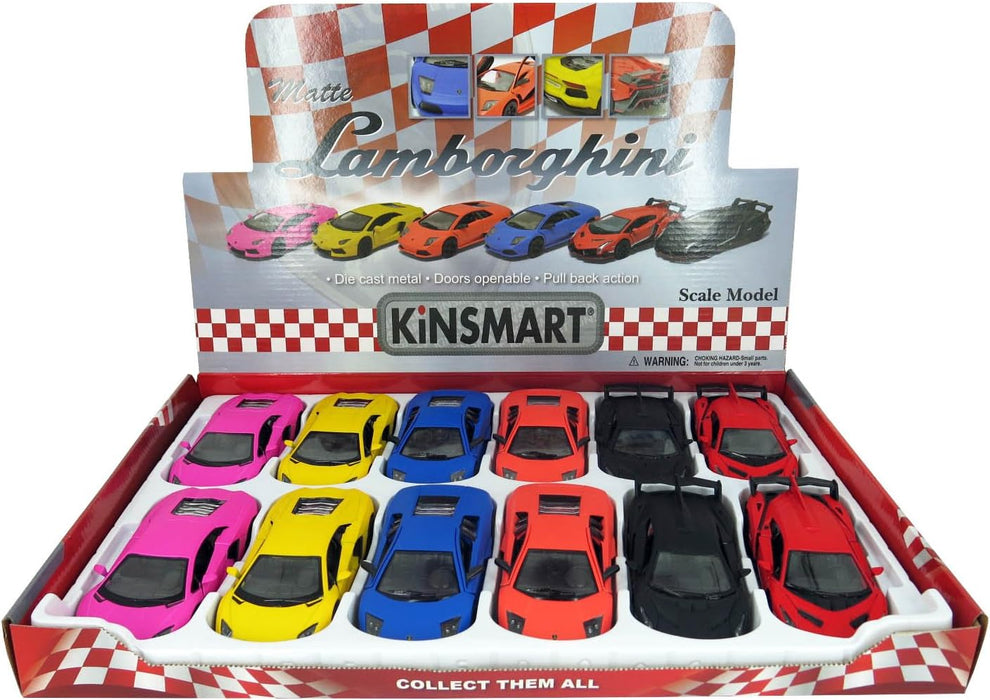 KINSMART LAMBORGHINI AVENTADOR LP 700-4/ MURCIELAGO LP 640/VENENO 1:36 SCALE NO:KT5370D (YELLOW)