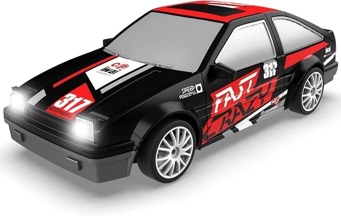 RACING RALLY SC24A07-1 1/24 2.4GHZ 4WD R/C DRIFT CAR RED BLACK