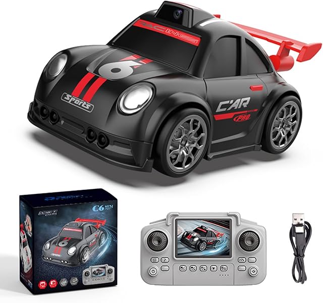 C6P RC MINI DRIFT RACING CAR 1/32 SCALE WITH CAMERA (BLACK)