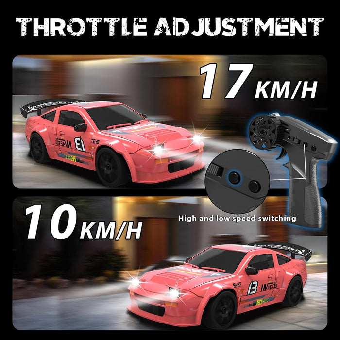 Break The Dawn 1:24 Scale 4WD High-Speed RC Drift Car — Multi-Player Racing Series with LED Lights
