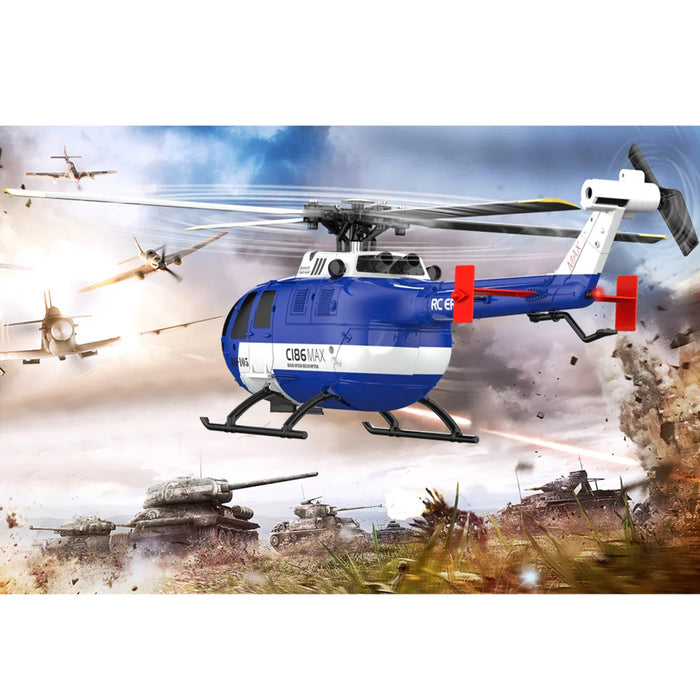 RC ERA C186 MAX BO-105 GYRO STABILIZED HELICOPTER - RTF