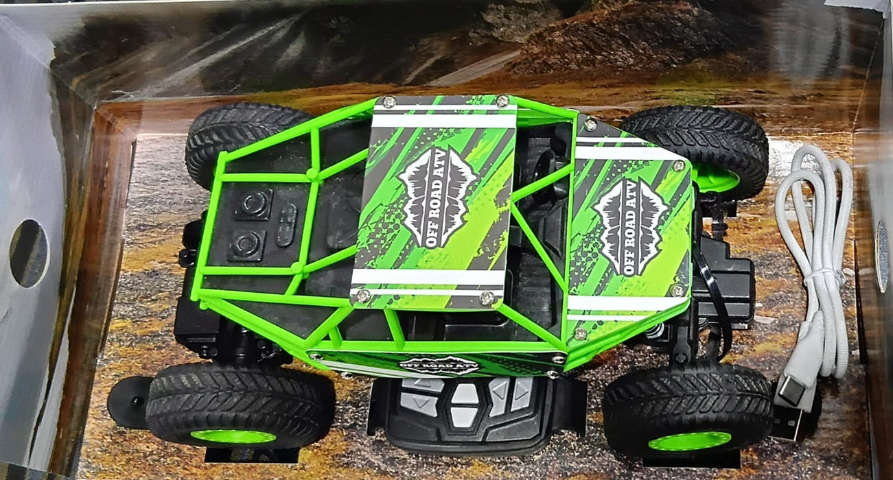 MIRANA DUSTER REMOTE 2WD, SCALE 1:20, ALL TERRAIN VEHICLE REMOTE CONTROL, 2.4 GHZ REMOTE CONTROL RANGE, 1200 MAH BATTERY, C-TYPE RECHARGEABLE BATTERY, 1.5*POWERFULL BOOST (GREEN)