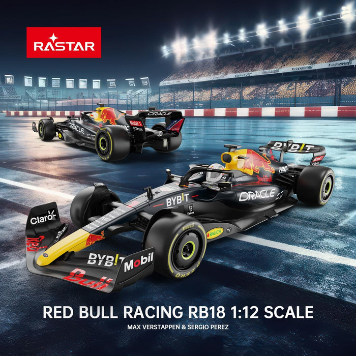 RASTAR 1/12 F1 RED BULL CAR, ORACLE RED BULL RACING F1 RB18 REMOTE CONTROL CAR MODEL,RED BULL RACING FORMULA 1 MAX VERSTAPPEN