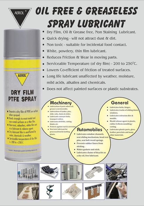 AEROL DRY FILM LUBRICANT SPRAY WITH PTFE GRADE 7701
