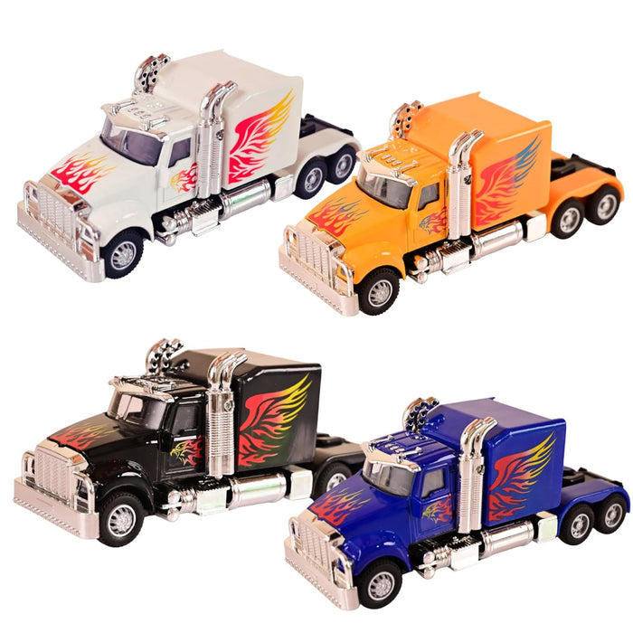 DIE CAST PULLBACK ALLOY TRUCK SERIES LIGHT AND SOUND  0302-55-BLACK