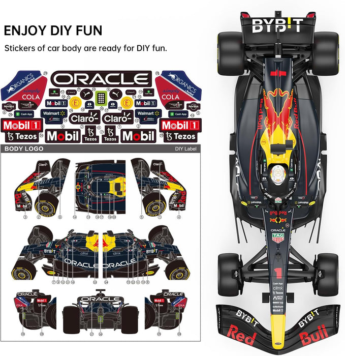 RASTAR 1/12 F1 RED BULL CAR, ORACLE RED BULL RACING F1 RB18 REMOTE CONTROL CAR MODEL,RED BULL RACING FORMULA 1 MAX VERSTAPPEN