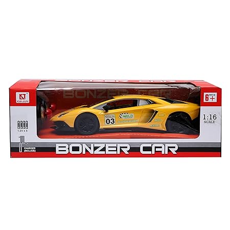 Wembley Toys 1:16 Scale Racing Bonzer Remote Control Car Led Rechargeable Battery RC Car Series With Charger For Kids