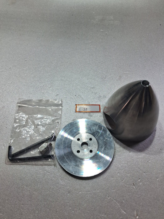 3.5" 2 BLADES ALUMINIUM SPINNER PRE OWNED QUALITY