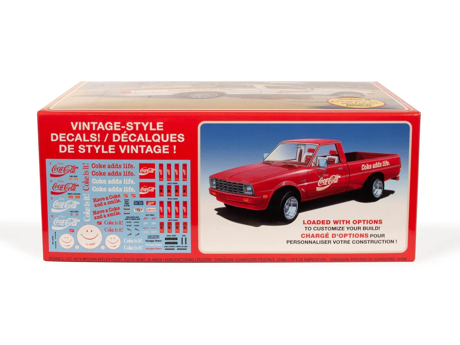 AMT 1980 DODGE RAM D-50 COCA-COLA PICKUP TRUCK 4 BOTTLE CRATES 1/25&nbsp;SCALE&nbsp;MODEL KIT AMT1306M/12