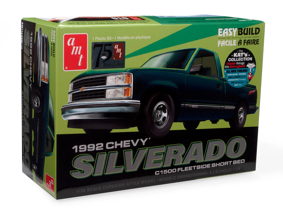 AMT 1992 CHEVROLET SILVERADO SHORTBED FLEETSIDE PICKUP 1/25&nbsp;SCALE&nbsp;MODEL&nbsp;KIT AMT1408M/12