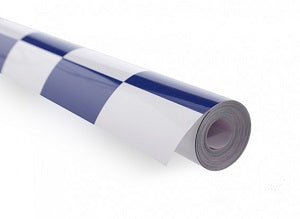 COVERING FILM  CHECKED  BLUE & WHITE 1 METER (EMAX)