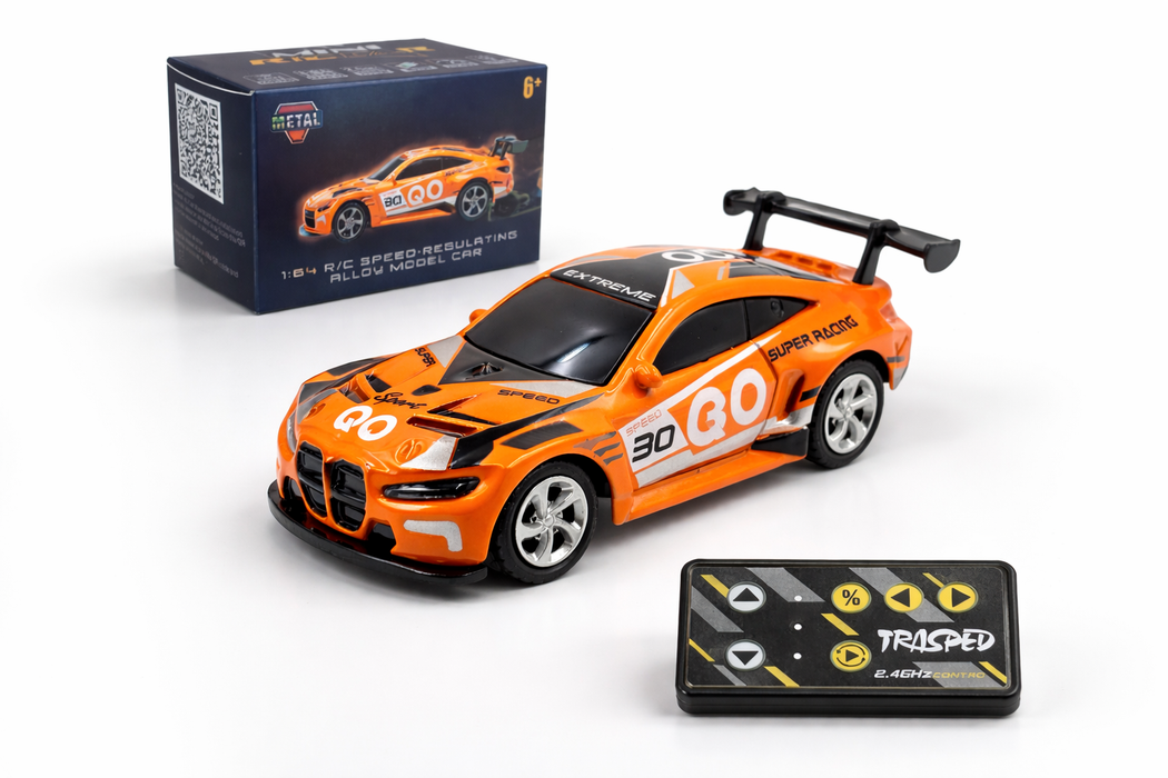 MINI RC CAR SMALL POCKET (SUPER RACING QO 30) 1:64 SPEED REGULATING ALLOY MODEL HG4-218