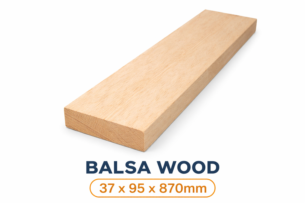 Balsa Wood Sheet 37×95×870mm – Lightweight Craft &amp; RC Model Building Wood