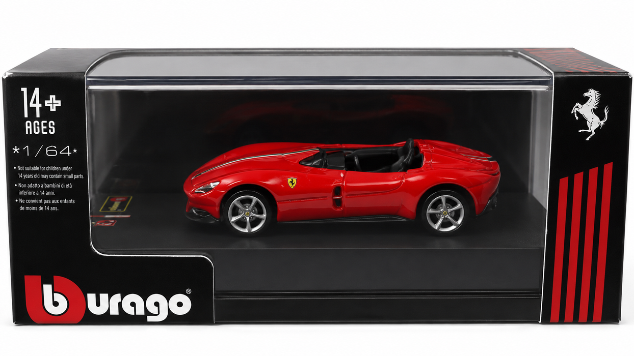 BBURAGO 28-56019RD 1/64 MONZA SP1 DIE-CAST RED