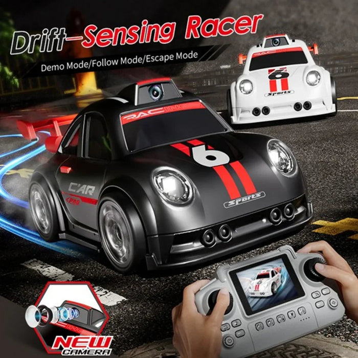 C6P RC MINI DRIFT RACING CAR 1/32 SCALE WITH CAMERA (WHITE)
