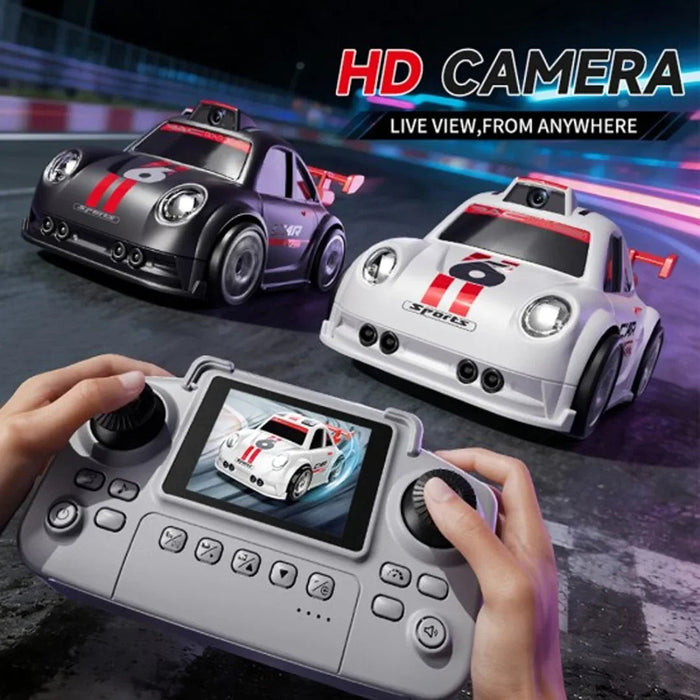C6P RC MINI DRIFT RACING CAR 1/32 SCALE WITH CAMERA (WHITE)