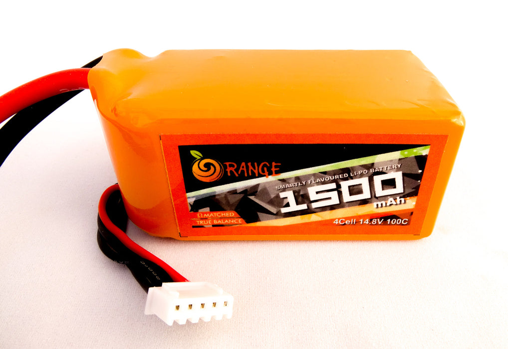 Orange 1500mAh 4S 100C/200C (14.8V) Lithium Polymer Battery Pack