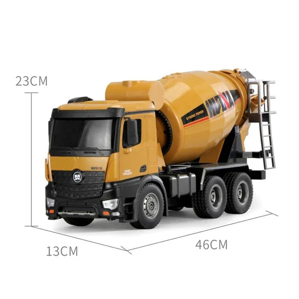 Huina 1574 1:14 Scale RC Concrete Mixer Truck – Professional Remote Control Construction Vehicle
