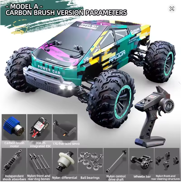 CYBERPUNK STORM BRUSHLESS C8821 1/14 SCALE FOUR-WHEEL HIGH SPEED RACING CAR (YELLOW & GREEN)