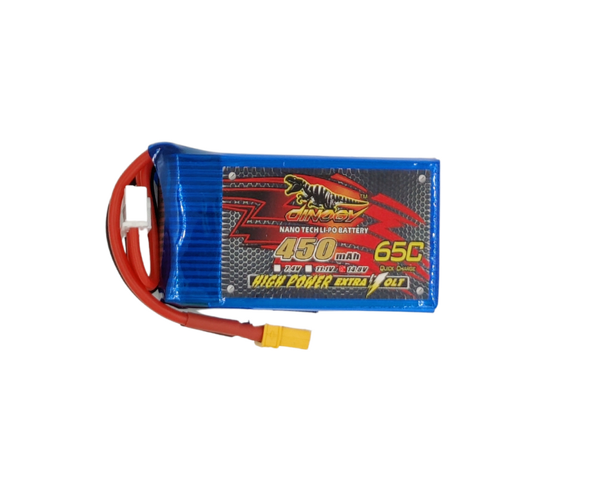 4S-450Mah Dinogy Nanotech 65C Lipo Battery
