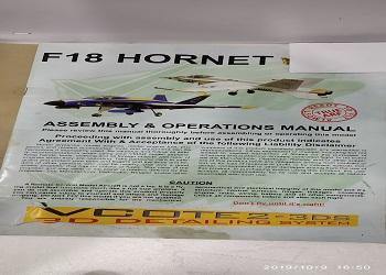 F18 HORNET ASSEMBLY & OPERATIONS MANUAL
