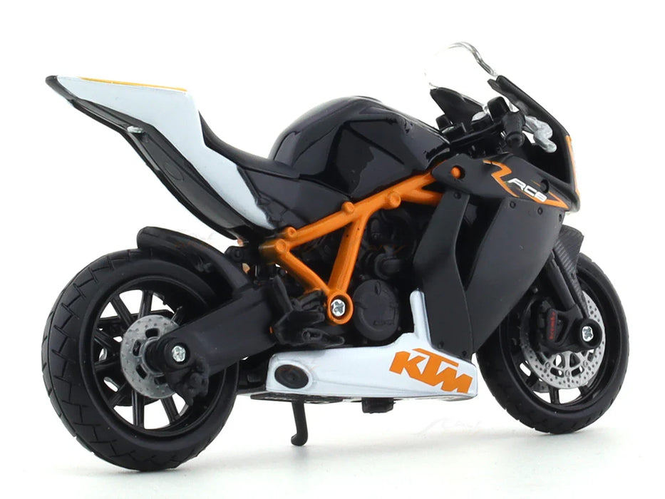 BBURAGO KTM 1190 RC8 R BLACK 1:18 SCALE DIECAST MODEL