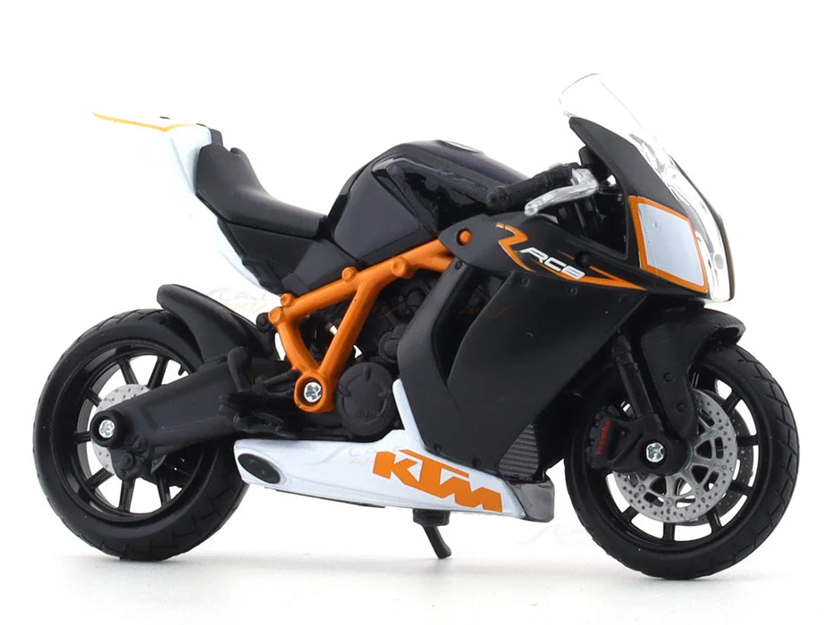 BBURAGO KTM 1190 RC8 R BLACK 1:18 SCALE DIECAST MODEL