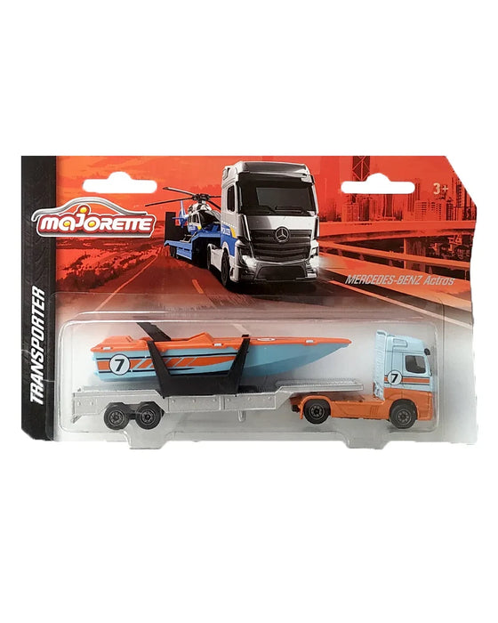 MAJORETTE TRANSPORTER TRUCKS SINGLE PACK – MULTICOLOR DIE-CAST VEHICLE SET