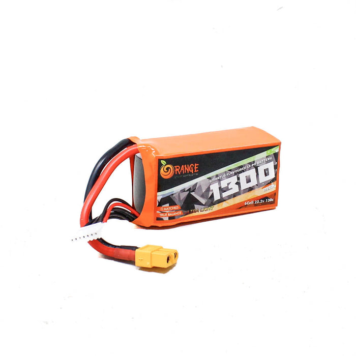 LIPO 22.2V 1300MAH 130C 6S FPV U2 SERIES ORANGE BATTERY