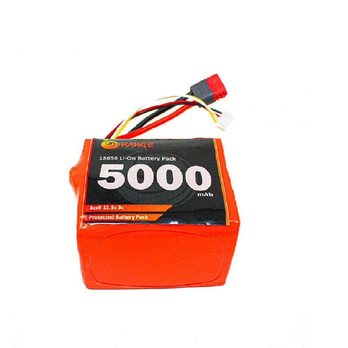 Orange 18650 Li-ion 5000mAh 11.1v 3S2P Protected Battery Pack