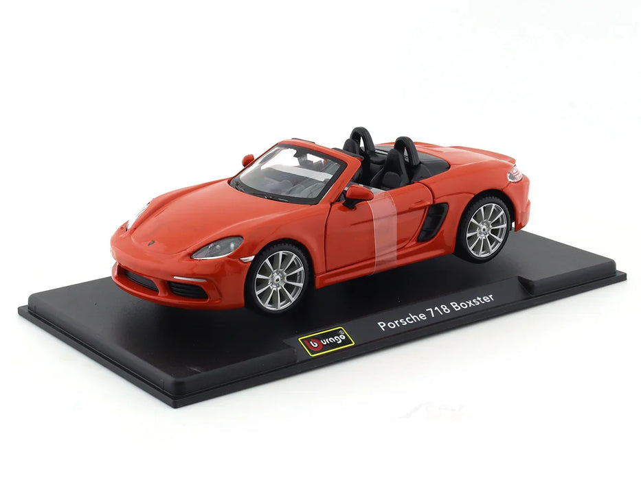 BBURAGO PORSCHE 718 BOXSTER ORANGE 1:24 SCALE 18-91087OR