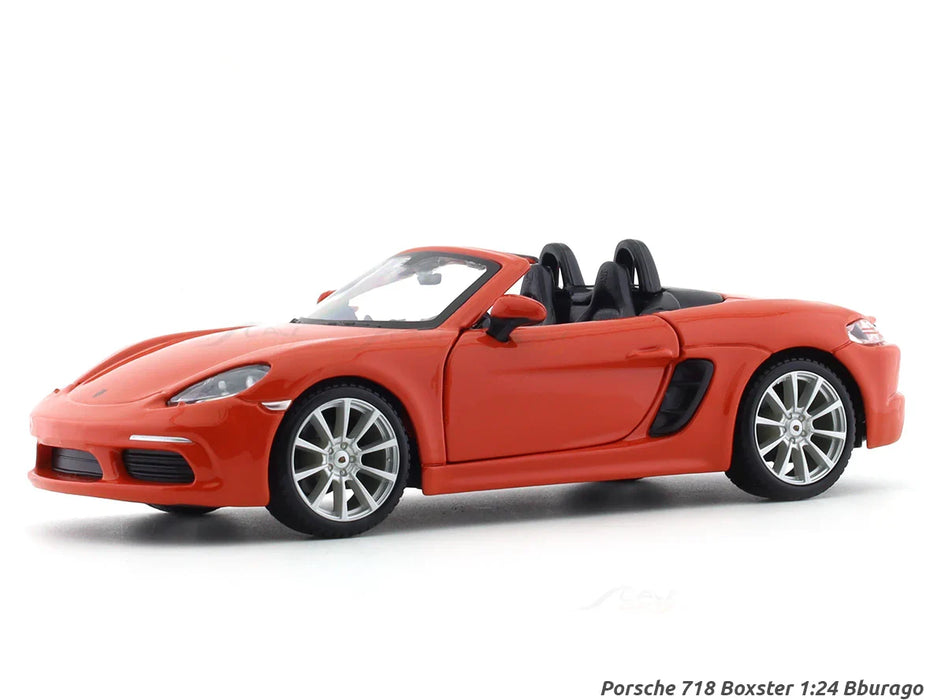BBURAGO PORSCHE 718 BOXSTER ORANGE 1:24 SCALE 18-91087OR