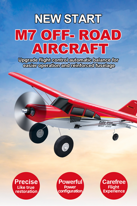 CROSS-COUNTRY AIRCRAFT QIDI-560 M7 51.2CM WING SPAN 37CM FUSELAGE (RED)