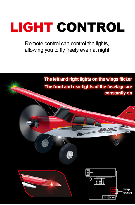 CROSS-COUNTRY AIRCRAFT QIDI-560 M7 51.2CM WING SPAN 37CM FUSELAGE (RED)