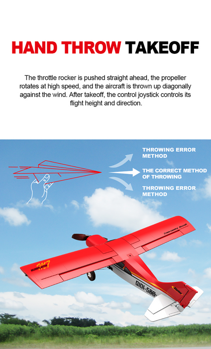 CROSS-COUNTRY AIRCRAFT QIDI-560 M7 51.2CM WING SPAN 37CM FUSELAGE (BLUE)