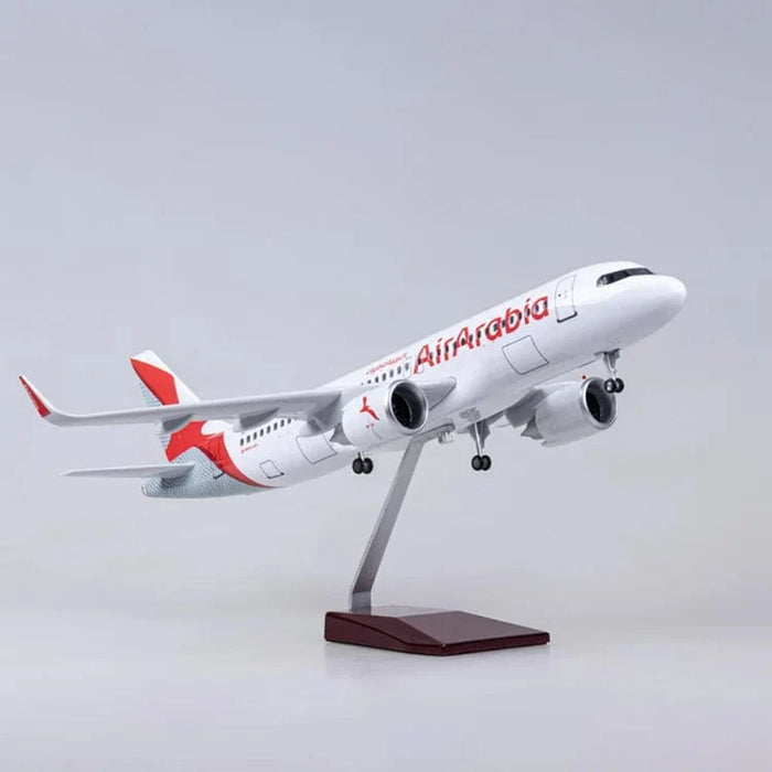 AIRPLANE DIECAST METAL AIR ARABIA A320 RESIN WITH LED 47CM