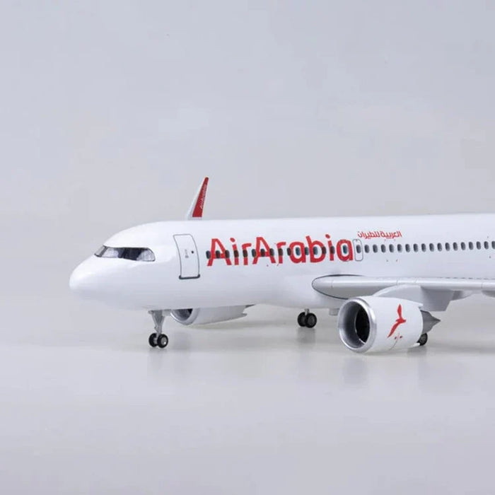 AIRPLANE DIECAST METAL AIR ARABIA A320 RESIN WITH LED 47CM