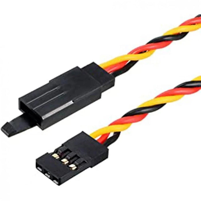 SAFECONNECT TWISTED 15CM 22AWG SERVO LEAD (JR) EXTENTION CABLE WITH HOOK