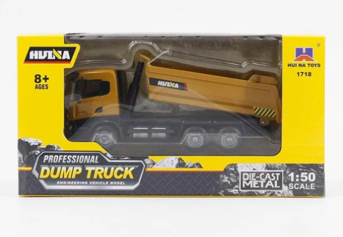 HUINA 1718 1/50 SCALE DIE-CAST METAL DUMP TRUCK
