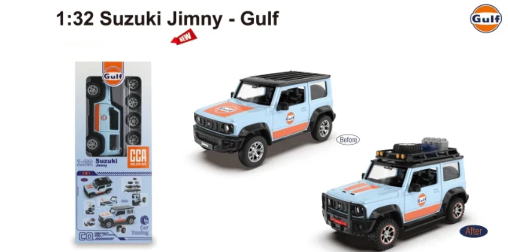 CCA GULF 67135F 1:32 SUZUKI JIMNY CAR TUNING 2 IN 1 SKY BLUE