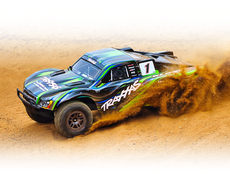 TRAXXAS SLASH 1/10 4X4 BL-2S BRUSHLESS SHORT COURSE TRUCK RTR-GREEN - TRA68154-4 GREEN