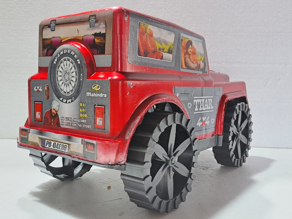 THAR 1:14 STATIC MODEL MOVING WHEELS FIBER GLASS BODY (RED / BLACK)