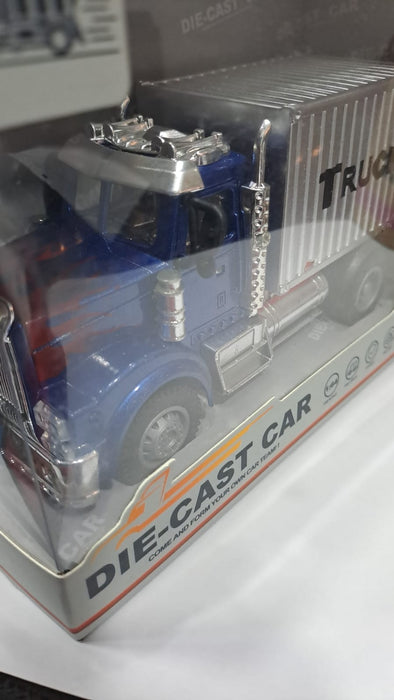 DIE CAST 1:64 RC PULL BACK CONTAINER TRUCK 6458