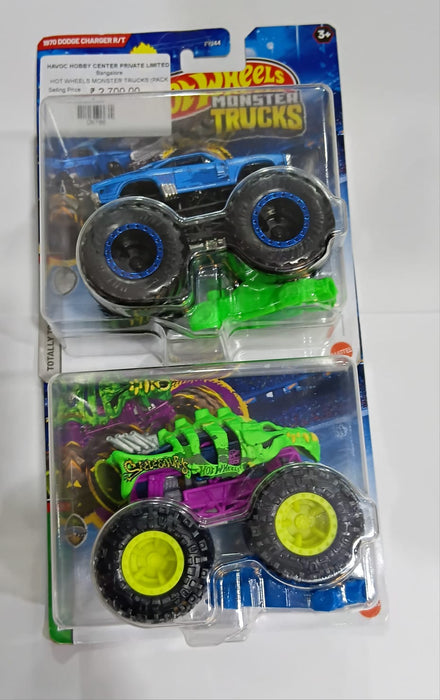 HOT WHEELS MONSTER TRUCKS (PACK OF 2) DIECAST (9C3B)