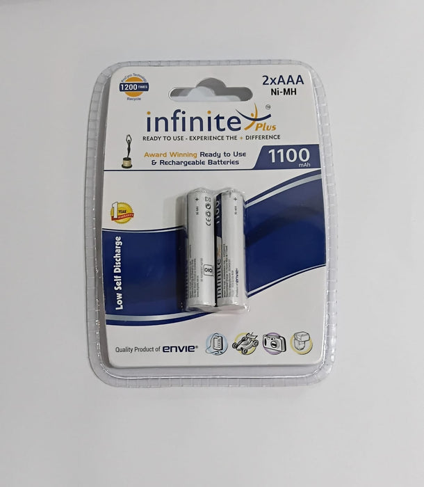 AAA RECHARGEABLE BATTERY NIMH 1.2V,1100MAH(PACK OF2)