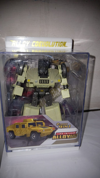DIE CAST TRANSFORMING ROBOT TOYS DUAL ALLOY DEFORM METALBOY WITH ARMORED VEHICLE VS BARRIED