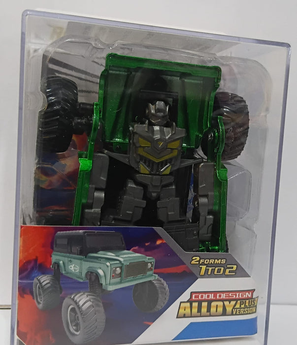 DIE CAST TRANSFORMING ROBOT TOYS DUAL ALLOY DEFORM METALBOY WITH SHIELD GUARD VS MOUNTAIN